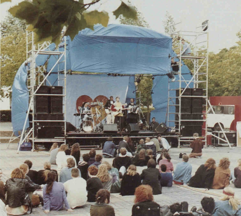 20th May is the official opening of the new Faculty of Arts Building. The Modern Records Centre will be there to allow visitors the chance to see some of the University's own archives up close. This image is just one of many to be found there - a 1990s student concert.