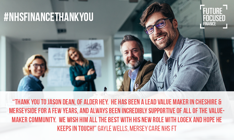 OneNHSFinance's tweet photo. “Thank you” to Jason Dean, Alder Hey. He has been a lead Value maker in Cheshire &amp; Merseyside for a few years and always been incredibly supportive of all of the value maker community. We wish him all the best with his new role with Logex and hope he keeps in touch!" Gayle Wells https://t.co/Eo0gJHrCjK