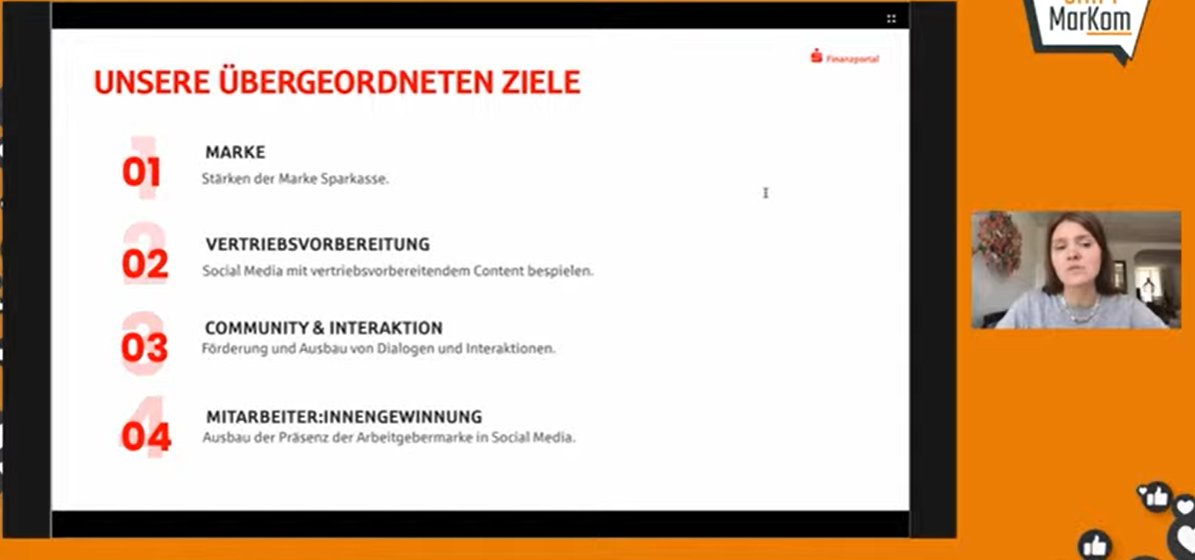 d2msummit's tweet photo. Erfahrungen mit der Umsetzung einer verzahnten Social Media Strategie - Übergeordnete Ziele #d2m22 Sparkassen Finanzportal https://t.co/nO4aaGfBz9