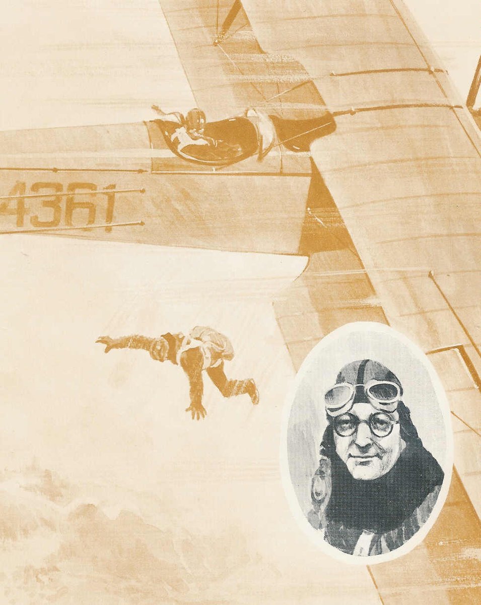 PEOSoldier's tweet image. #TBT: On 28 April 1919, The first successful Army test jump with a free-fall parachute was made by Mr. Leslie Irvin at McCook Field on April 28, 1919, using a chute designed by Floyd Smith and Guy Ball, both civilian employees at McCook. 

[📷: Irvingq.com]