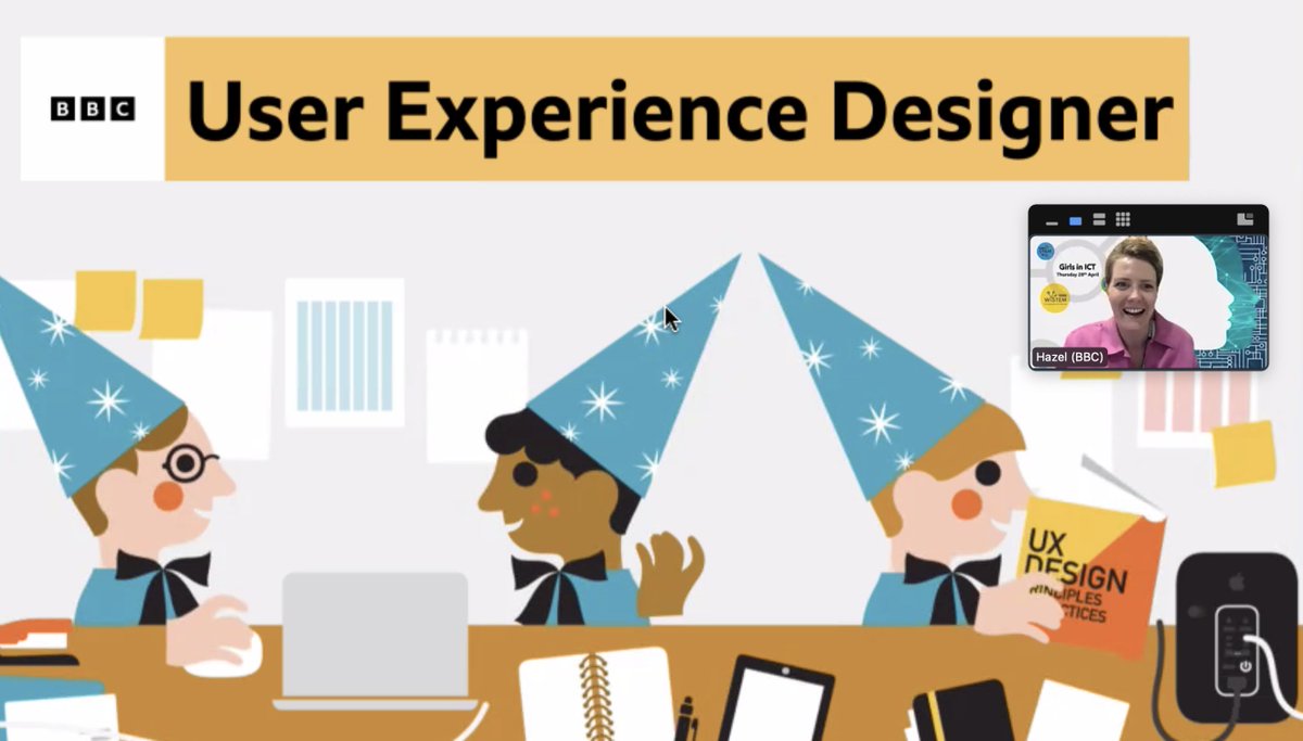 .<a href="/hazelkate/">Hazel Wyllie</a> from <a href="/bbcuxd/">BBC UX&D</a> sharing some useful starting points for a career in User Experience 👩‍🎨💻
#GirlsinICT #BBCSTEM #BBCTechnologySeason #GirlsinICTDay2022