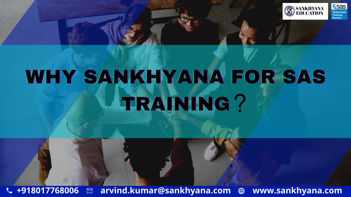 sankhayana's tweet image. Join our training Program: lnkd.in/dccXh9wj
Reach us: +91 8017768006, arvind.kumar@sankhyana.com,
sankhyana.com
#SASATC #DataAnalytics #Analytics #BiggestSASAuthorizedTrainingPartnerinIndia #BestSASTrainingInstituteinIndia #SASAuthorizedTrainingPartnerinIndia