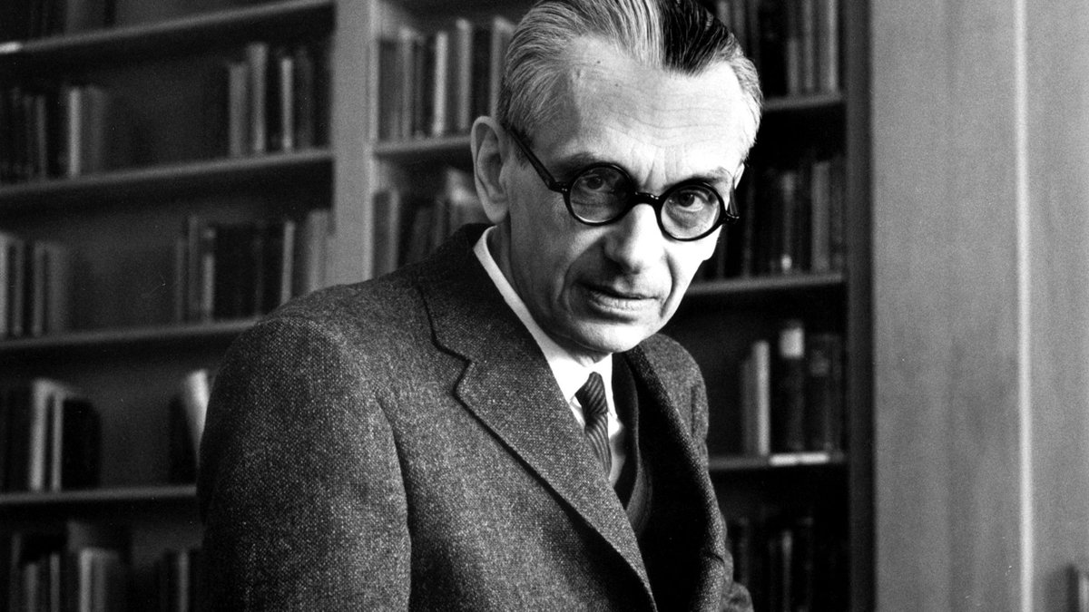Mario_Livio's tweet photo. Today April 28. #OTD in 1906 logician Kurt Gödel was born.Proved what may be the most important mathematical result of  20th century-Incompleteness Theorem:within any axiomatic system there are propositions that cannot be proved or disproved on  basis of axioms within that system https://t.co/cMwJlU4Obp