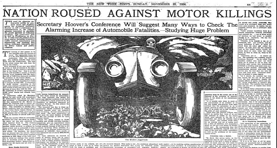 “The public was furious. They saw cars, and car drivers, as violent interlopers on streets that rightfully belonged to pedestrians.”

How far we've fallen. Excellent piece by <a href="/pomeranian99/">Clive Thompson</a> 

marker.medium.com/the-invention-…