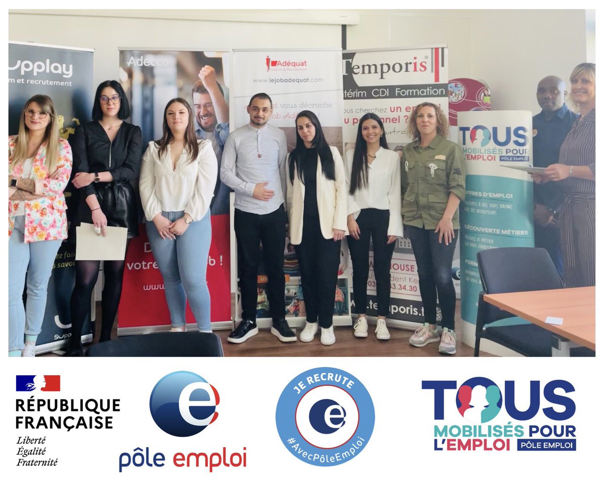 Gaelleloria68's tweet photo. ✅ Ce matin 4 agences intérimaires ont rencontré + de 30 demandeurs d’emploi 👍 au #poleemploi de #mulhouseverriers ! Merci à Virginie Sandel et Yannick DE LAURIANNE pour l’organisation ‼️
Une belle mobilisation de #temporis #adecco #adequat #supplay de la ville de #mulhouse https://t.co/m0NpinOEwZ