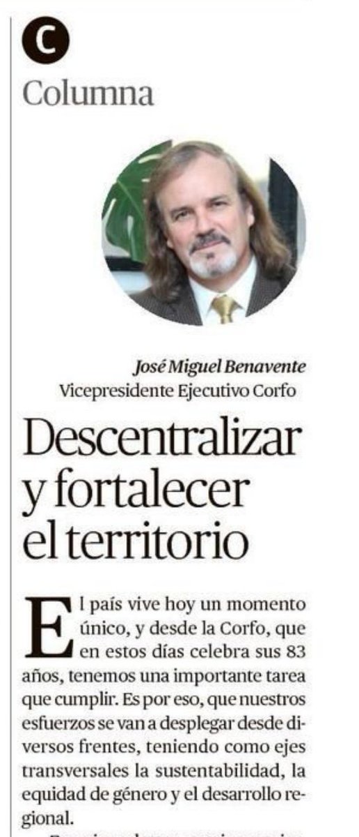 fomentolosrios's tweet photo. Descentralizar y fortalecer el territorio es vital para @Corfo y el desarrollo integral de las regiones. Hoy en Diario austral 🗞️ revisa columna de nuestro VPE @JMBenavente  https://t.co/GSZVxKqTyc https://t.co/Xk7wnumBoQ