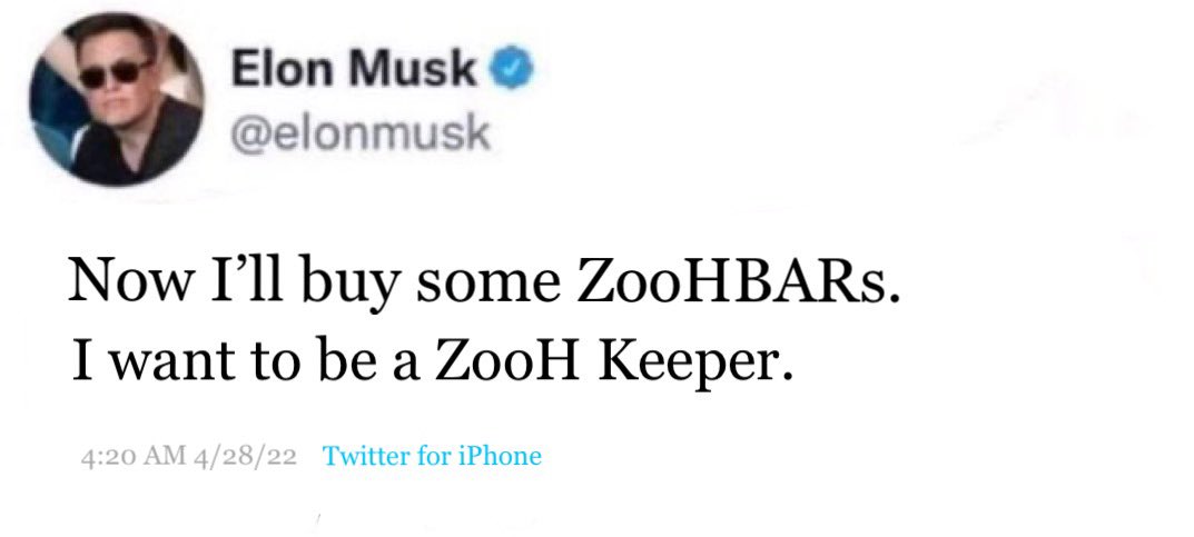 zoohbar's tweet photo. 🚨🚨Well…. We know what his next purchase is. @elonmusk to buy some ZooHBARs off HashAxis! 5 ZooHBARs, 1,000 HBAR give away in 4 Days to those holding. Have you got yours? Link in bio. New drops later today🚨🚨
#ElonMusk #HBAR #HederaNFT #HBARNFT #NFT #NFTGiveaways @HashAxis https://t.co/zKPeVeI5Pi