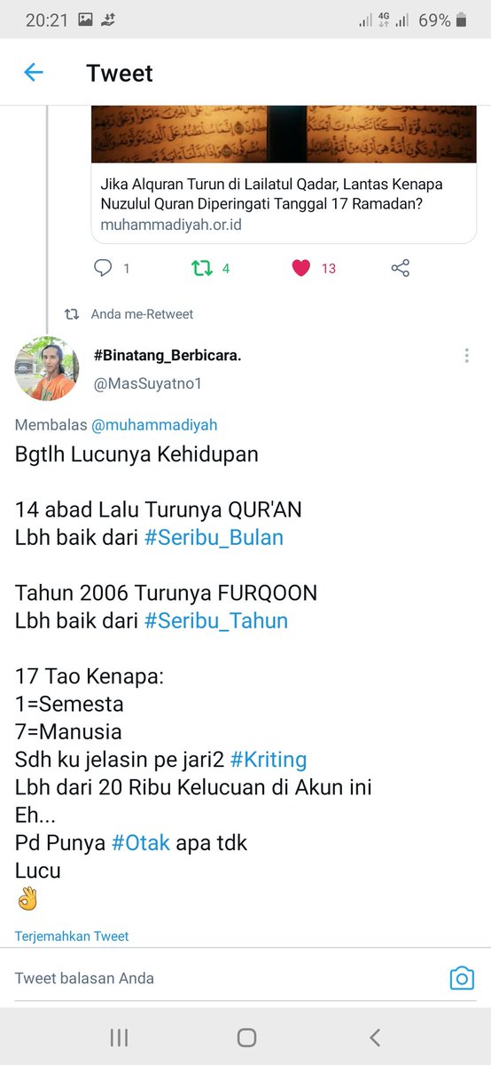 MasSuyatno1's tweet photo. @MataNajwa Bgtlh Lucunya Kehidupan.
Kira2 Sepasang Sayap Burung
Mengikuti #Otak
Apa Burung Terbang Otak mengikuti Sayap.
#Keimanan dan #Keyakinan itu Hanya #Sayap
Krn itu Iman dan Yakin hrs #Logis
Logika itu #Manusiawi
Iman dan Yakin bukan Manusiawi
#Faham
Eh pd punya #Otak apa tdk
Lucu
👌 https://t.co/WrT3w5Fs8B