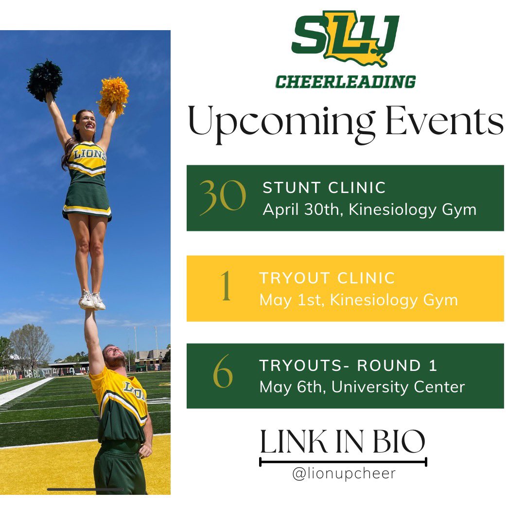 We have so many events coming up soon! If you have questions DM us! Can’t wait to see you all there💚💛