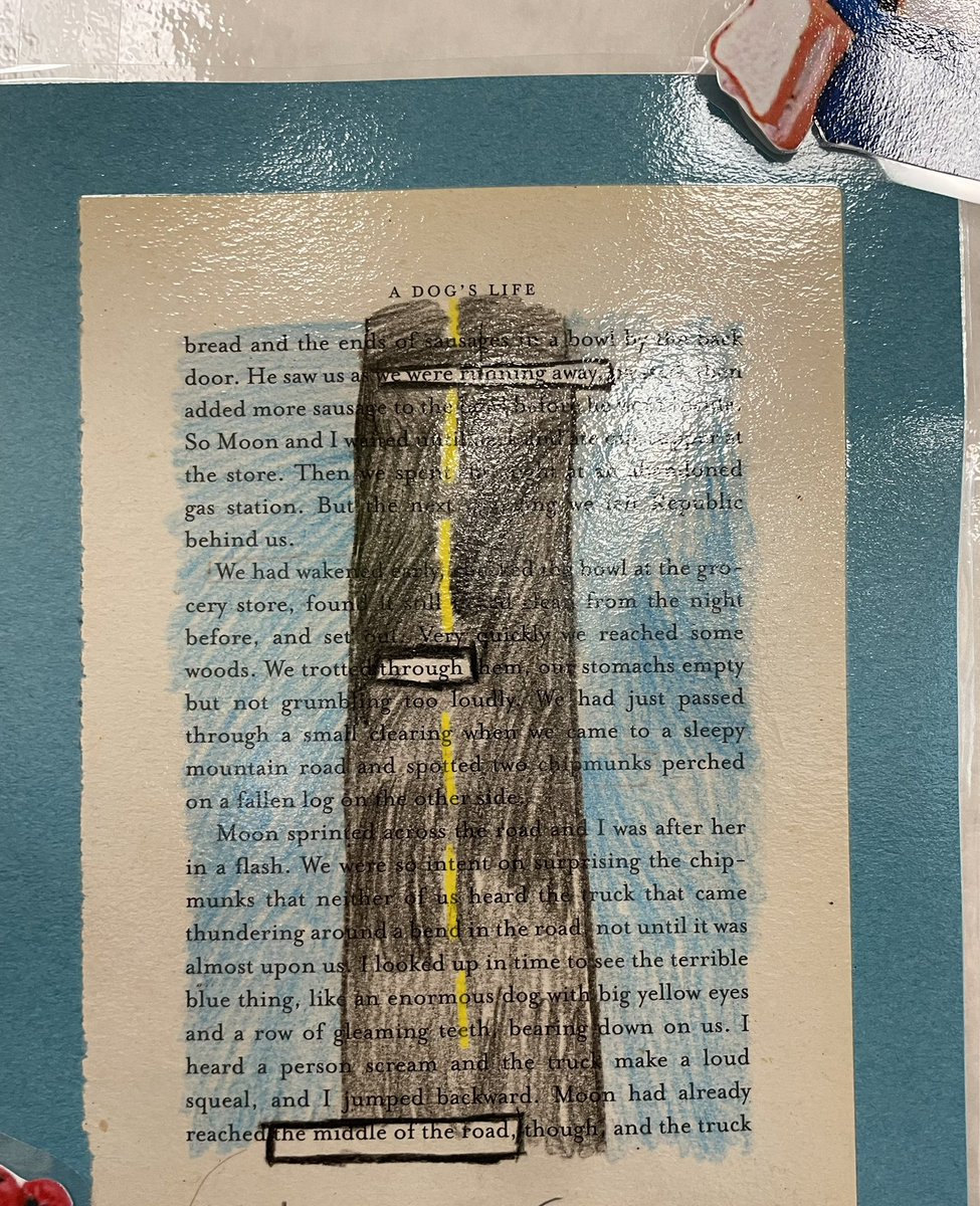 PFlaherty10's tweet photo. Where should we display some amazing 5th Grade blackout poetry? On the fridge of course!   #NationalPoetryMonth #HowellLeads
#HTPSLearnerSuccess
@beth_frantz @HowellTwpArdena @5thArdena https://t.co/VtpEEFTawe