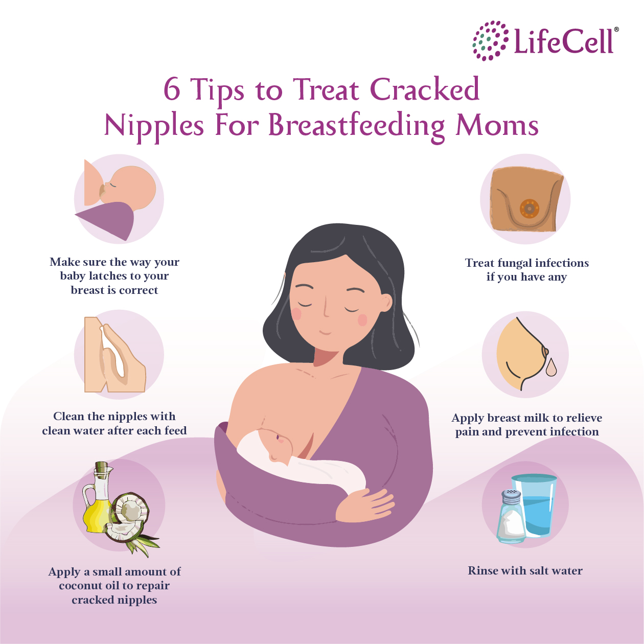 Tips to treat sore nipples and other breastfeeding problems