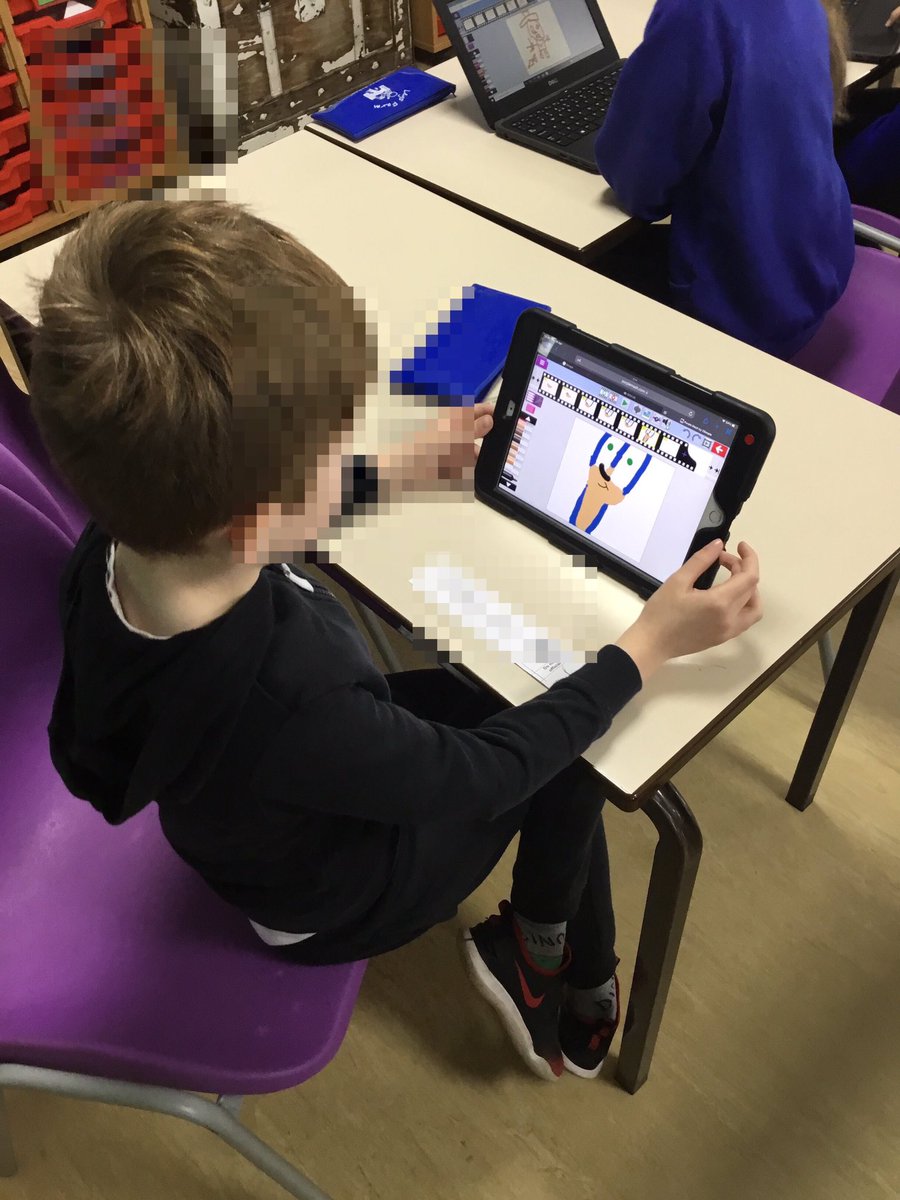 LeysFarm's tweet photo. Class 4W enjoying using 2Animate this afternoon @purpleMash. Lots of skills being developed including computer animation, drawing, adding colour, backgrounds and subjects. #LFJSComputing https://t.co/RqqtoBHHtJ