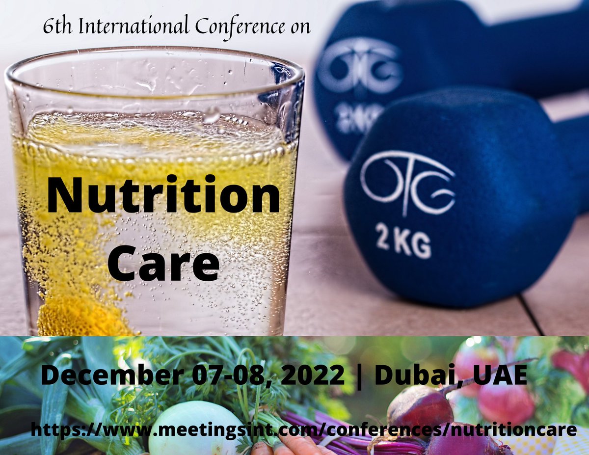 Call_papers's tweet image. Good nutrition is essential to a healthy, happy childhood.
International Conference on Nutrition Care", held on during December 07-08, 2022 in Dubai, UAE.
Visit: meetingsint.com/conferences/nu…
Contact us: medical.healthjournal@gmail.com
#nutritioncare #nutrition #sportnutrition
