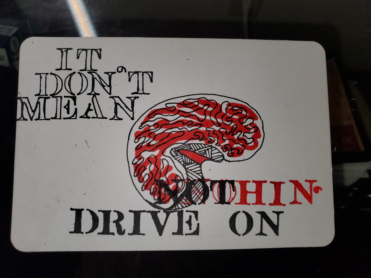 ThomasH64241530's tweet photo. Post stroke postcard.
It's hard when the bag'o'meat you have depended on turns on you.
It's gotten me out of real life or death situations. Now it is unreliable.
Getting back in synch though.
#drawlikeyourlifedependsonit
#poststrokelife https://t.co/XmfeMBy6lf