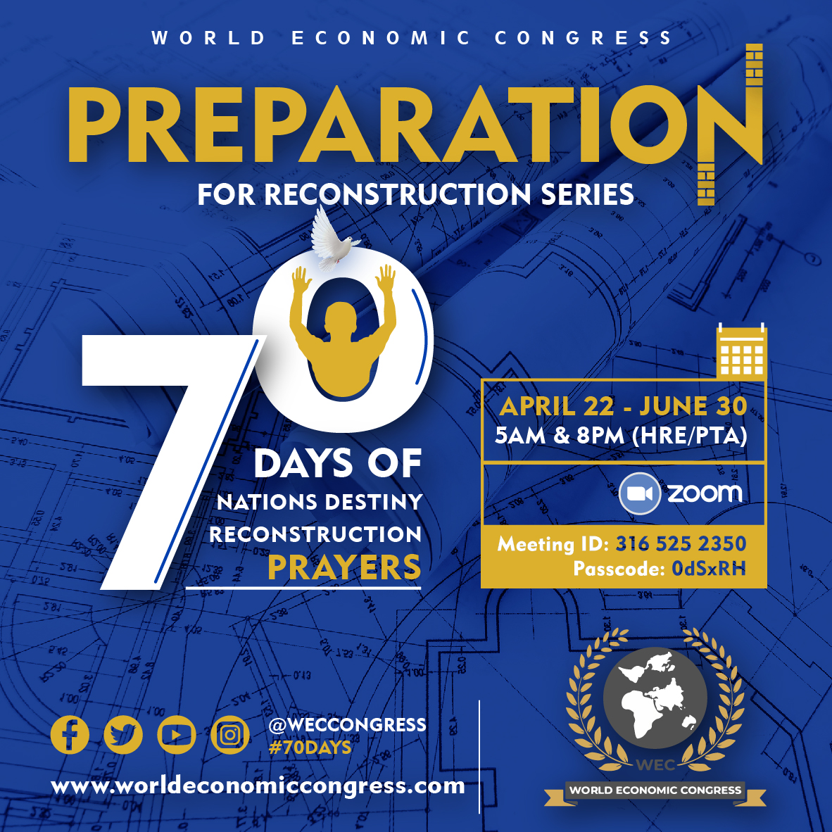 weccongress's tweet photo. We are on day 7 of the #70days Preparation for Reconstruction series. Join in on https://t.co/bpM8DLegPP and on https://t.co/UjW5r69EcY https://t.co/ud47sI5X1H