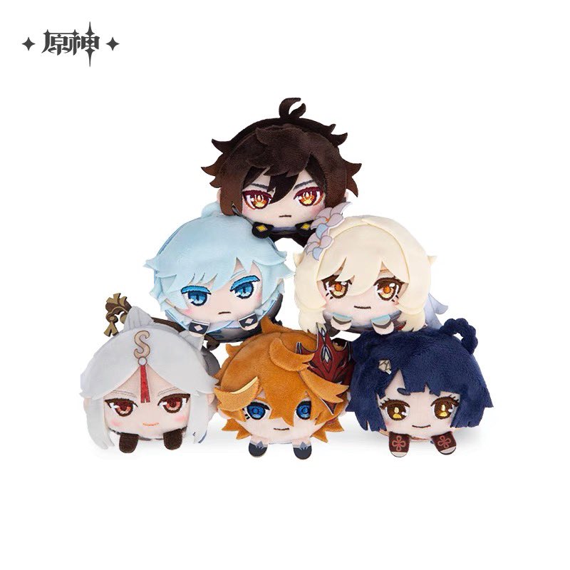 lumine (genshin impact) ,ningguang (genshin impact) ,tartaglia (genshin impact) multiple girls hair ornament mask white hair orange hair blue eyes blonde hair  illustration images