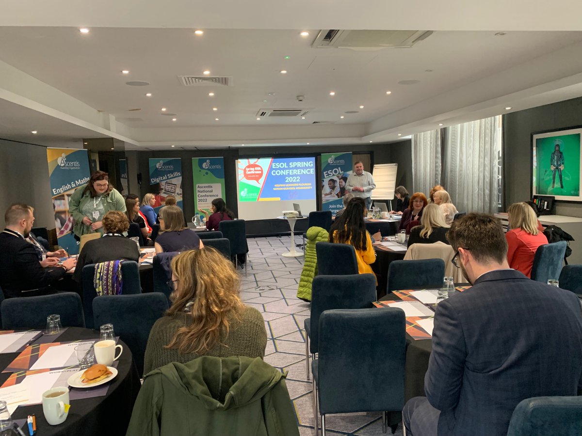 AscentisAO's tweet photo. Our ESOL Spring Conference is underway! 🎓

We've had insights from our fantastic guest speakers, networking activities, qualifications updates and there's still more to come! 

#AscentisESOL2022 #ESOL #networking #ukedchat https://t.co/M1Xhoj7PPW