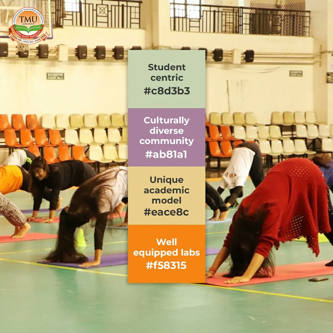 Tmumbd's tweet photo. Here are the colours of our incredible diverse and unique institution!
What are you waiting for? Join India's most revolutionary university today!

#tmu #teerthankermahaveeruniversity #tmumbd #diversity #education #guidingvalues #diverseuniversity https://t.co/aeQLMqUmHO