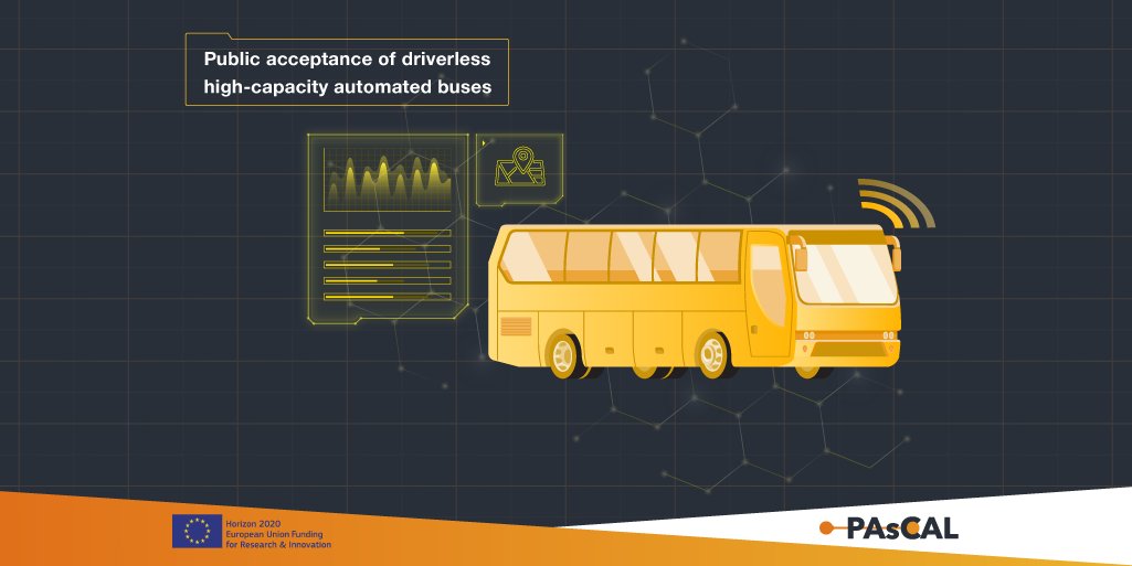 ProjectPascal's tweet image. #PAsCALEvent
Integration of high-capacity automated #buses to #publictransport can reduce energy consumption, curb greenhouse gas emissions, and make bus travel smoother and safer. Join tomorrow's event about main integration challenges of these vehicles: bit.ly/3x8UD8M.
