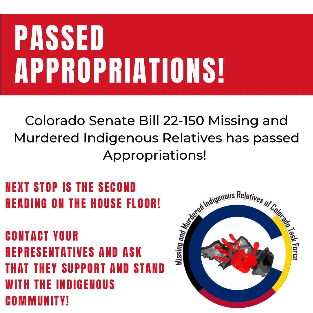 MMIR_Taskforce's tweet photo. SB22-150 continues forward in the legislative process! https://t.co/HvkA9hl2wh