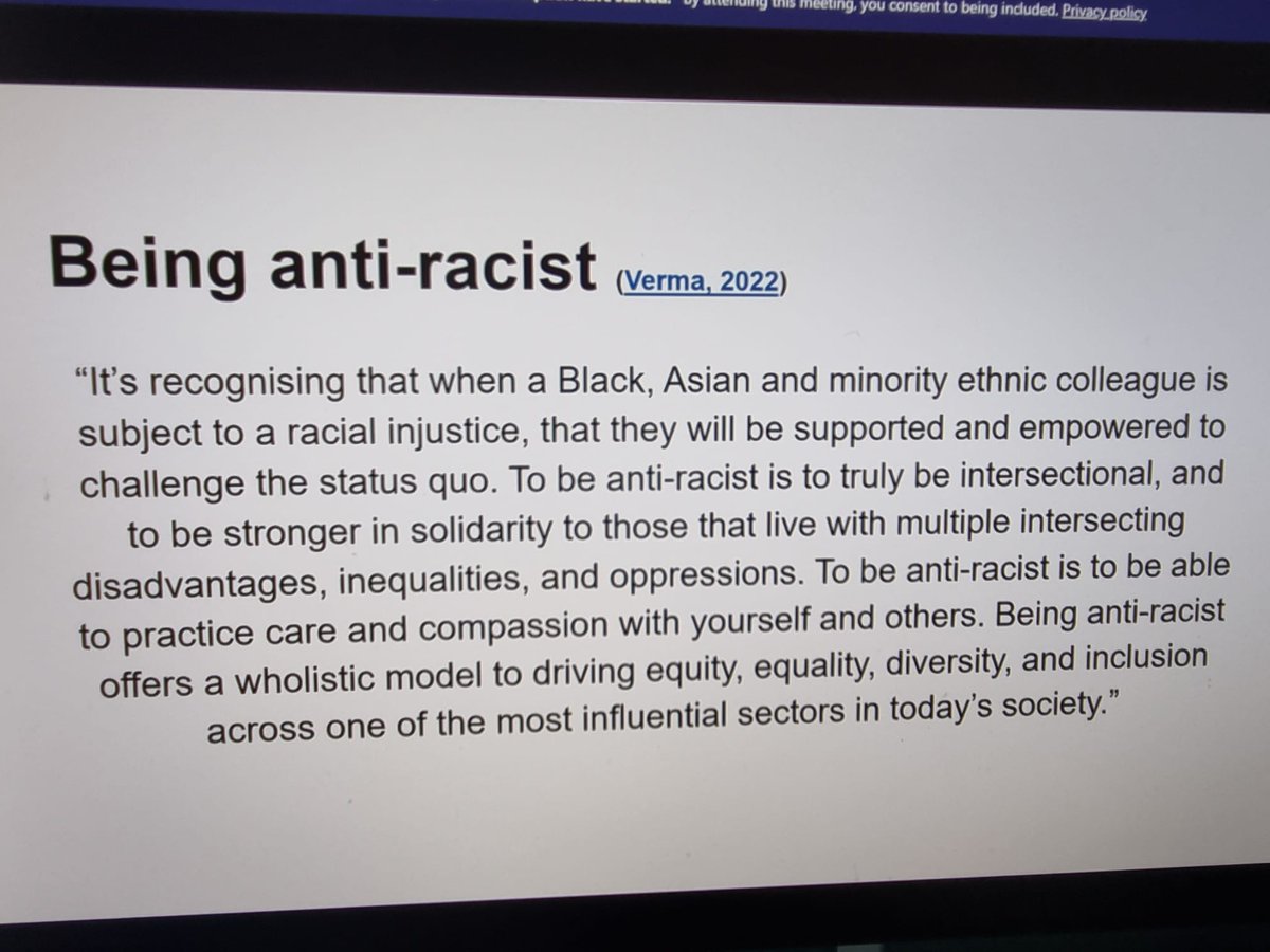 bb_resilience's tweet photo. @drarunverma emphasises the role of all us including those who are not people of colour in combatting #racism. Also the roles that we all have in calling out discrimination in relation to many other identities.This is what @uniofbrighton's #CRSJ &BB is about but always more to do https://t.co/3XbkLvrqC9