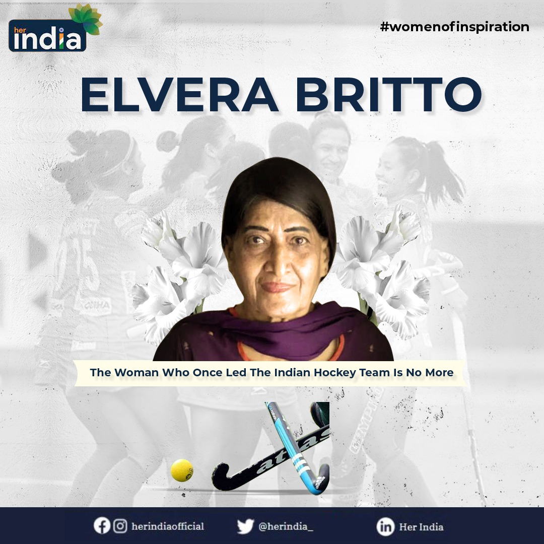 herindia_'s tweet photo. #ElveraBritto, former captain of women's Indian hockey team, passed away on Tuesday due to age-related complications. 

Elvera Britto was a great believer in the game and had guided her state team, Karnataka, to seven national titles. 
#RestInPeace 
#RIP https://t.co/31Cu6e6O5m