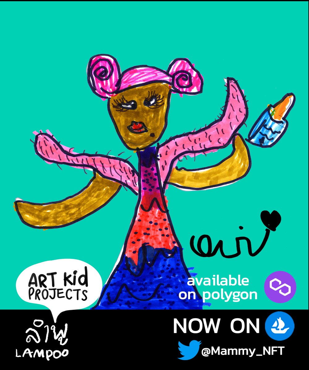 Mammy_NFT's tweet photo. Get your unique  Art Kid Projects !!!
0.0025-0.005 WETH / Polygon
https://t.co/ptFQxFFBsF

#Kidart #Kidartnft #NFTcreator #NFTs #NFTcommunity #NFTCollector #NFTartist #NFTdrop #NFTkids #collectibles #NFTartist #Nftarts @nftkidsmag #polygon #ลำพูลูกรัก  #LampooKid #ArtKidProjects https://t.co/iJsaZH7F02