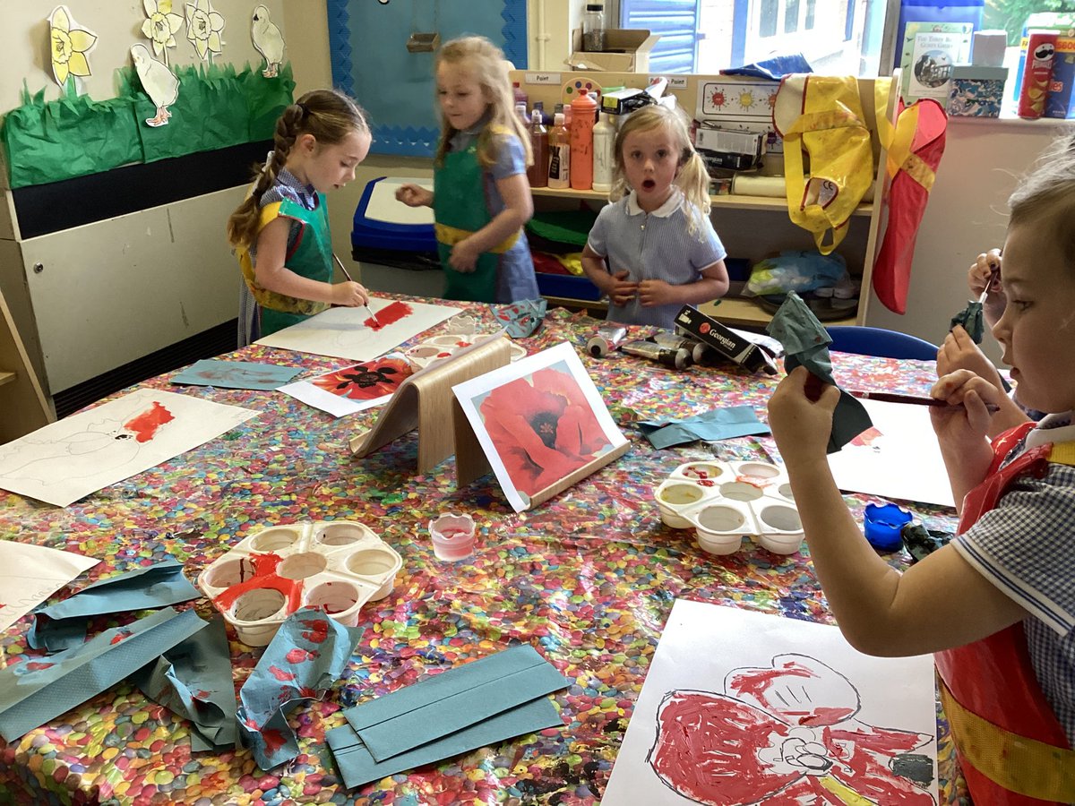 ReceptionSTP's tweet photo. We are creating artwork based on the work of the famous artist Georgia OβKeefe, today we are using oil paints to paint our drawings #ArtatSTP #EYFSatSTP https://t.co/Umggcgpx9J