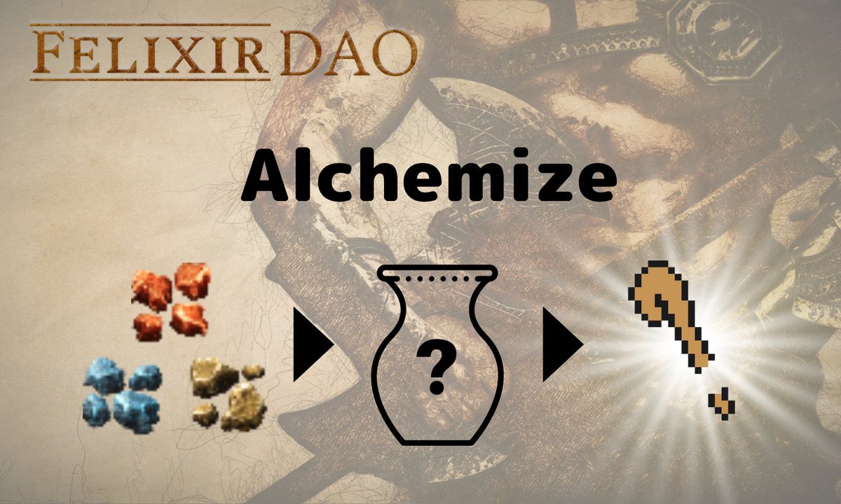 felixirdao's tweet photo. 3/5
Materials are alchemized into ExtensionsNFTs⚔️
Each Extension has its own recipe📝
Rare materials probably will produce good weapons...😍
#felixirdao https://t.co/xUVW9JVe46