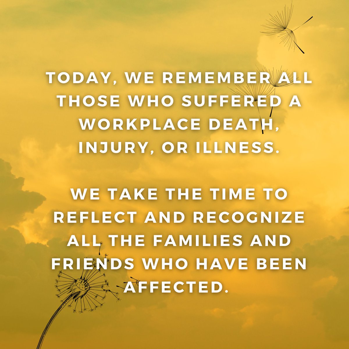 BothwellCo's tweet photo. #dayofmourning

The National Day of Mourning is a day to remember and honour those who have lost their lives or been injured at work and renew our collective efforts to promote and improve workplace health and safety and prevent more injuries, illnesses, and deaths. https://t.co/aL9khJx8E9