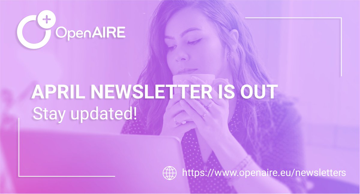 OpenAIRE_eu's tweet image. (1/3)📢Check out our April issue 
openaire.eu/archive/333-op…
☑️Institutional Dashboard: Our new monitoring service tailored to your needs.
☑️Our #OpenAIRE_Nexus #Argos Service in the spotlight. Learn about Argos&apos; new features and more. #DMP @ZENODO_ORG  @elli_lib