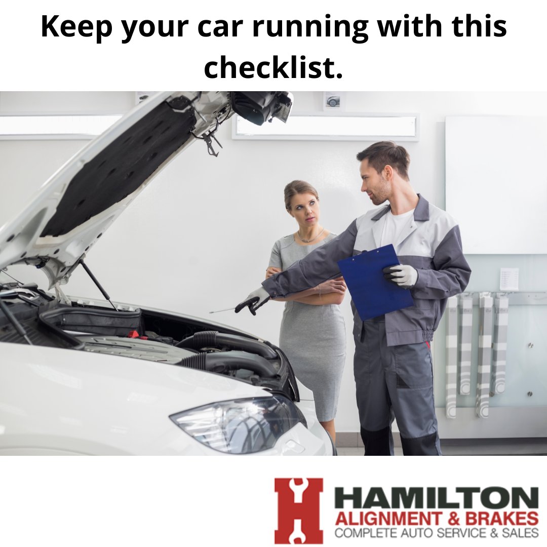 habauto's tweet image. By checking your car&apos;s battery, fluids, belts and hoses, oil and filter, tires, and lights you can keep your car running safely this spring and summer.
For an appointment call Hamilton Alignment and Brakes at (905) 549-7665.
bit.ly/2XveYBj
#AutoService #HamiltonAlignment
