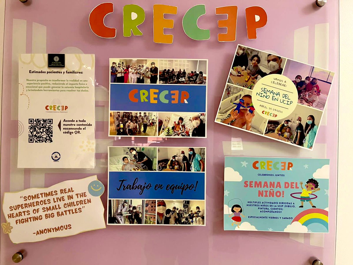 “Sumando actividades, sumando información, y sumando bienestar y amor para los niños “
#uciphumanizada #crecep #picsp #PedsICU #ucipconmasamor