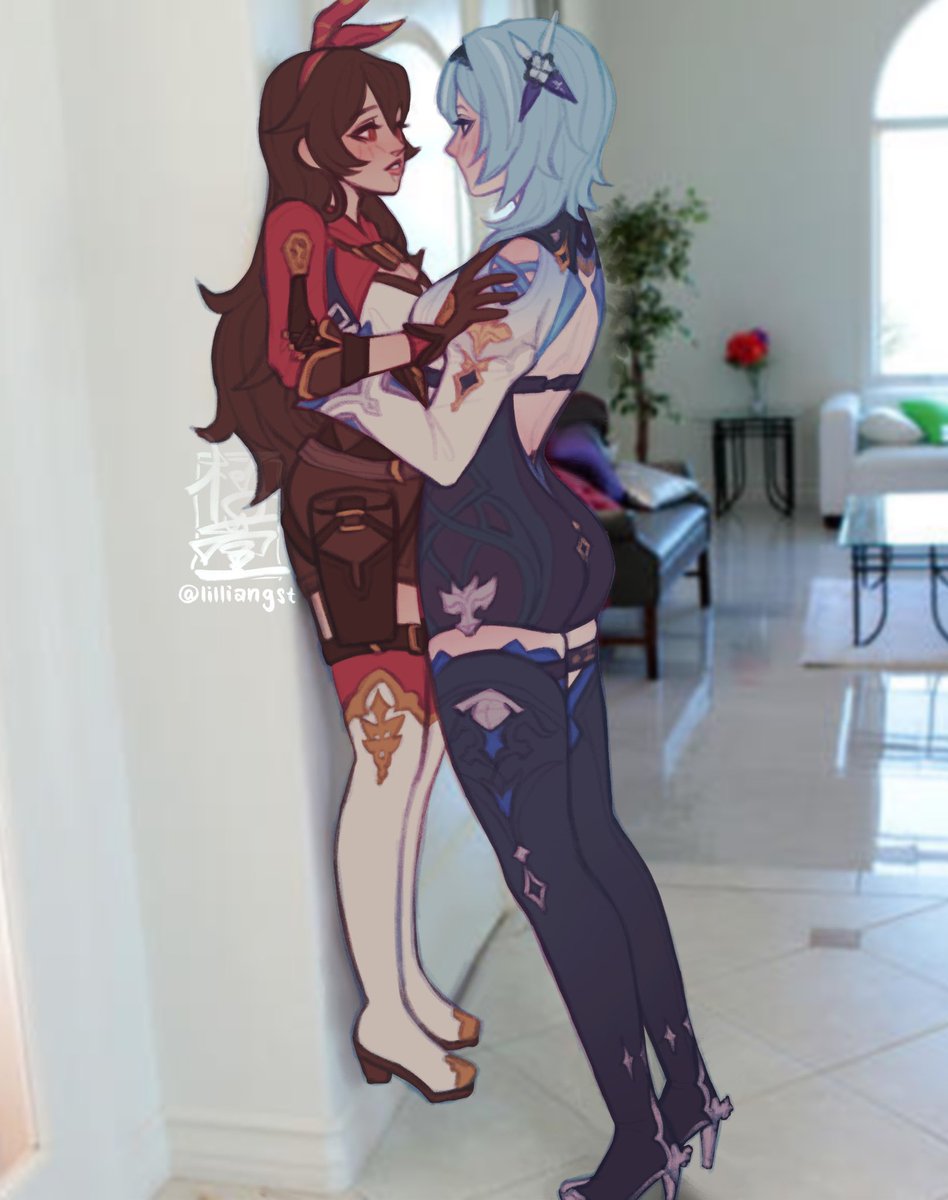 lilliangst's tweet photo. my contribution to lesbian visibility week 👍 #eulamber #beiguang #wowwomen #原神 https://t.co/w7V2R6V2Ek
