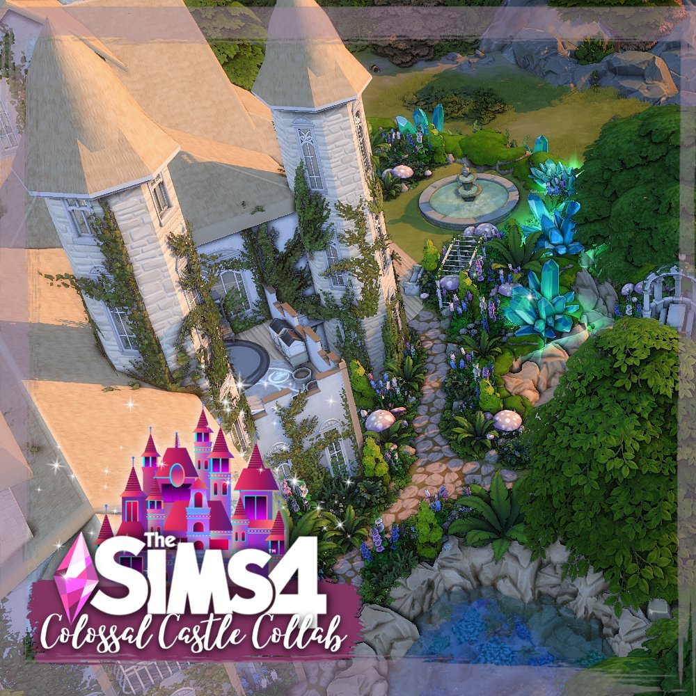 Cozy_Simmer's tweet photo. Another set of pics of my castle for the #TS4ColossalCastleCollab ! Only one more post and then we'll go back to my regular scheduled posts! I hope at least hehe! โฅ Anyways, I really love the lil seating space under the tree! https://t.co/QjUuF9WX1I