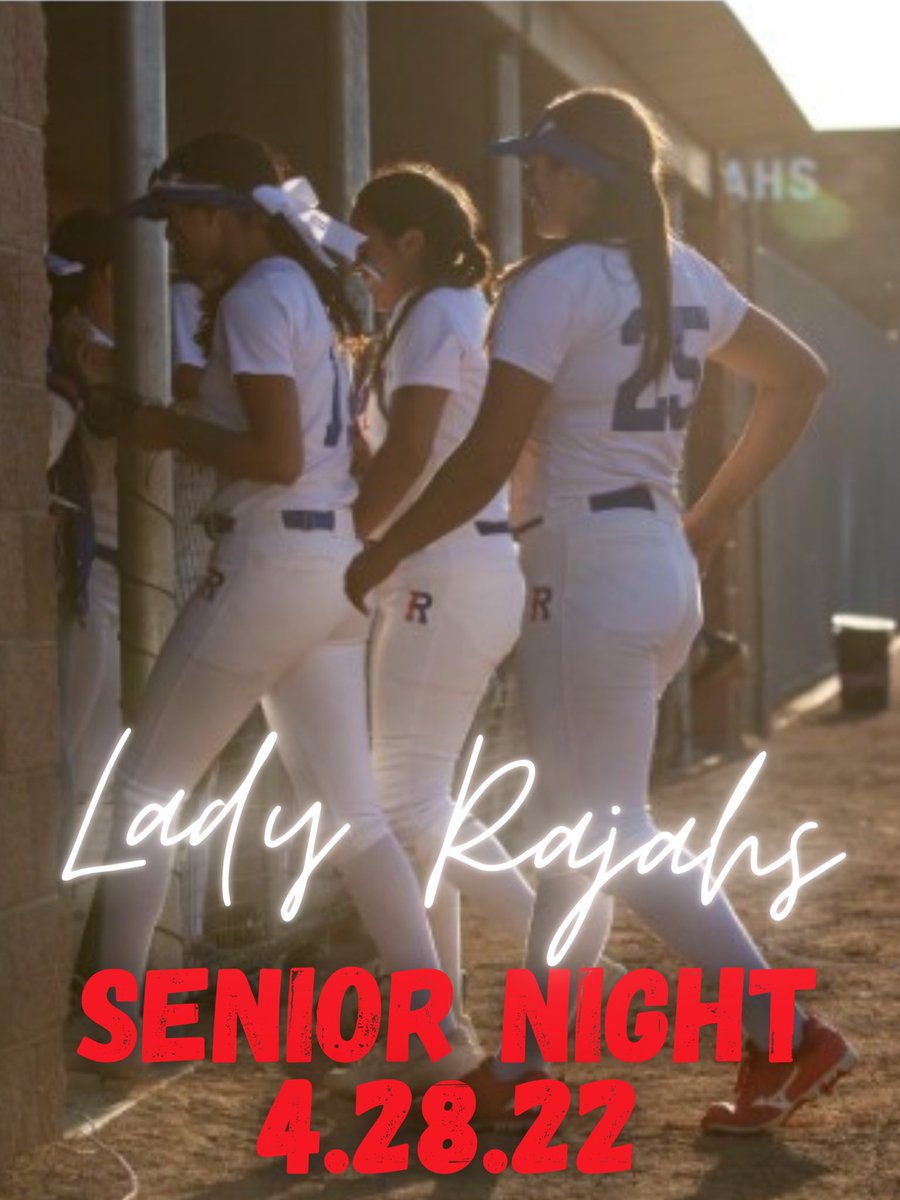 🥎Senior Night! Tonight, 6pm. Last league game. #TeamOnAMission. @IHSRajahs @IndioHS_Sports