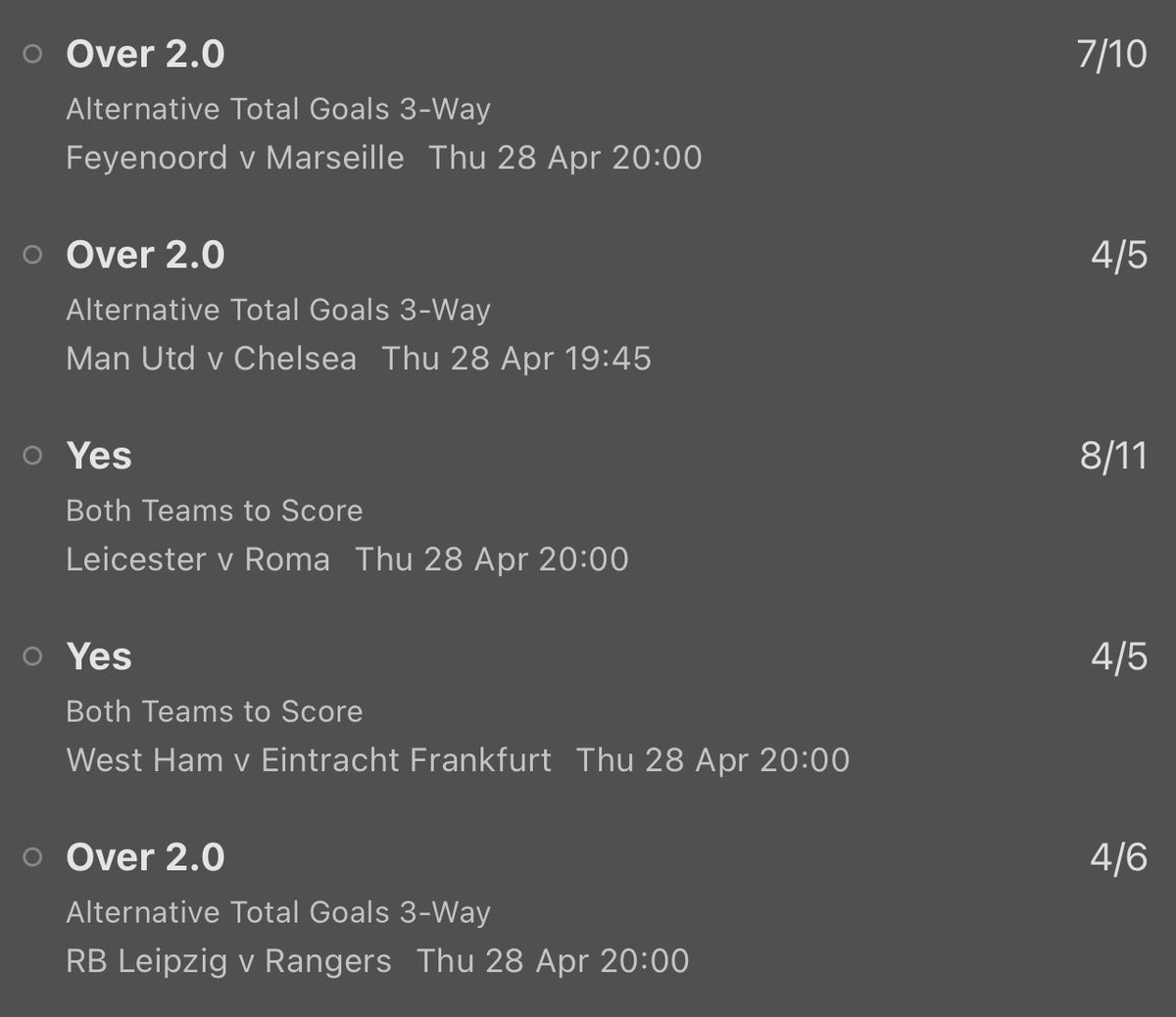 Taijaq_'s tweet photo. 5fold for tonight’s games.
#bet #football #bettingtips https://t.co/TovyhUuDNC