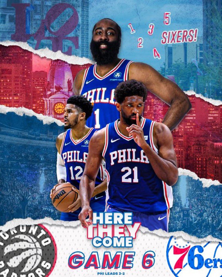 DSM_Media's tweet photo. Close them out!!!! @sixers
- Third time is the charm right?
- Sixers get their 3rd shot to close the Raptors out tonight in Toronto…
#PhilaUnite #DoSomethingMajor https://t.co/2JadtMZzyA