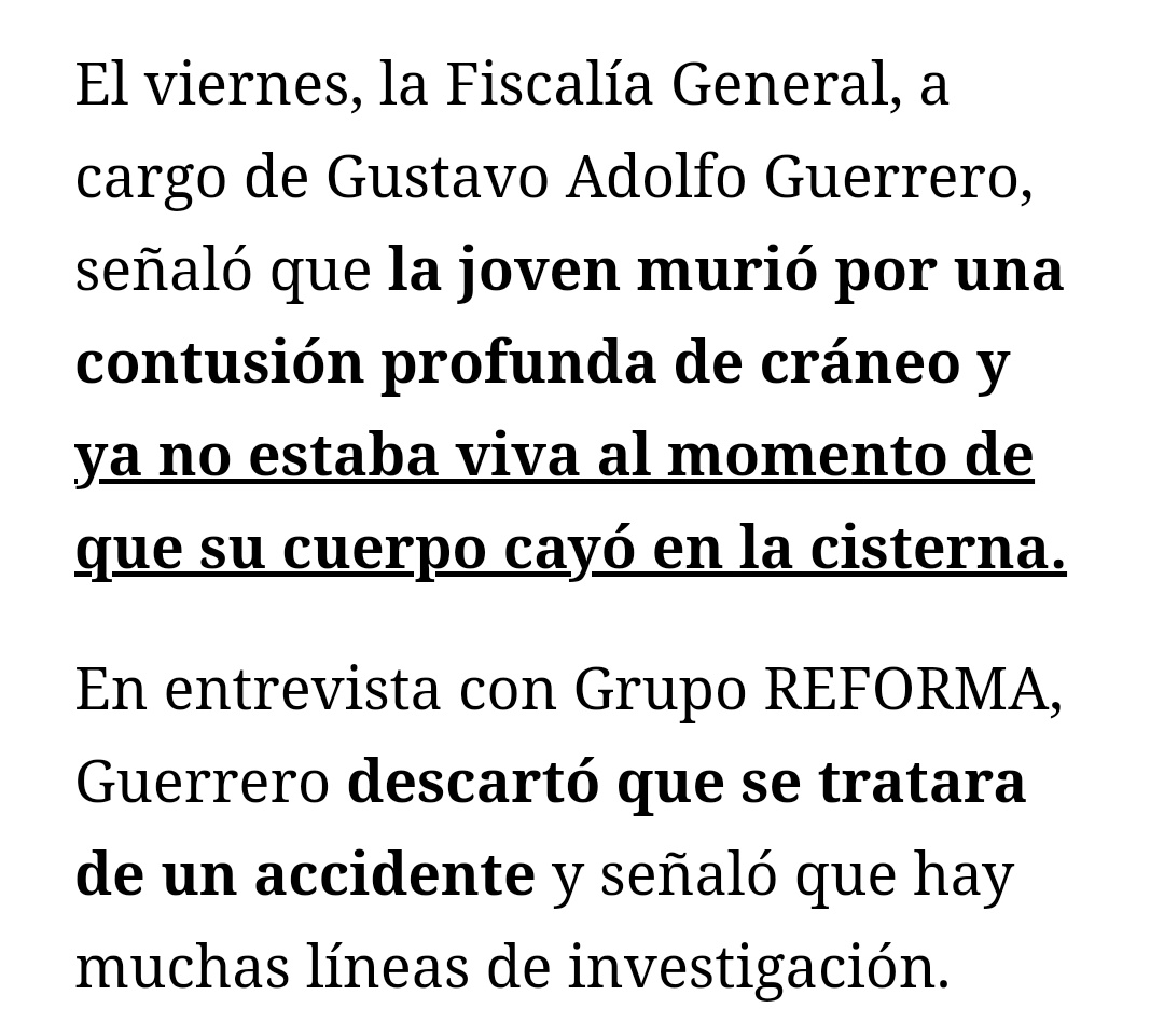 MontCherry4's tweet photo. @Gonz166 @daazi2 @Milenio @azucenau Lo que quieres decir es que ella sola se busco que la mataran de una contusión profunda en el cráneo y despues, su cuerpo sin vida fuera arrojado a una cisterna.
Que casualidad que esos videos salen después de que las amigas dan "su versión" y curiosamente encaja a la perfección. https://t.co/KnKwWmqaPN