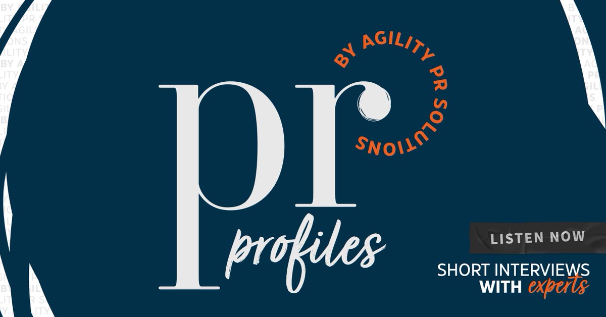 AgilityPRS's tweet photo. Are you subscribed to the #PRProfilesPodcast? Each month we interview a special guest from the PR/comms industry. Episode 1️⃣1️⃣ comes out next Thursday! In the meantime, view the first 10 episodes here: https://t.co/OFSj49HH9l https://t.co/kGfq68zKJz
