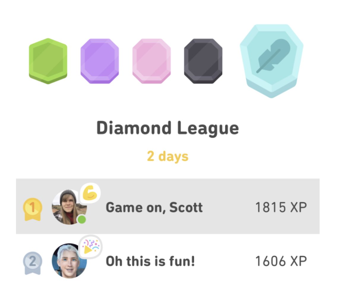 champs.py on X: Eu subi pra Divisão Prata no Duolingo!   / X