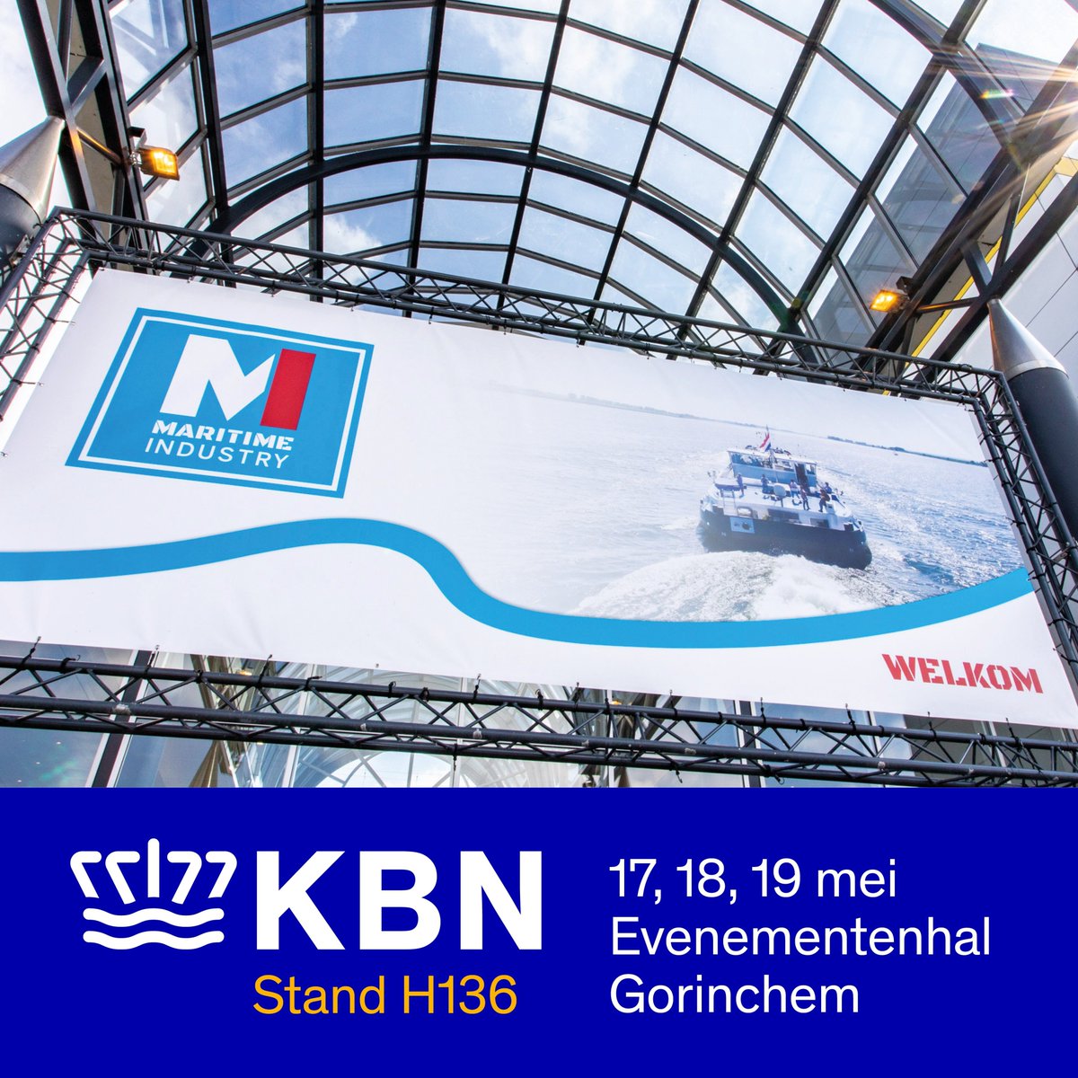 Ontmoet Koninklijke Binnenvaart Nederland tijdens @Maritime_EH. Van 17 mei t/m 19 mei kunt u kennis maken met dé nieuwe binnenvaartbrancheorganisatie tijdens de beurs op stand H136. Er zijn ook verschillende interessante bijeenkomsten te volgen: lnkd.in/eHMVcGBG #KBN