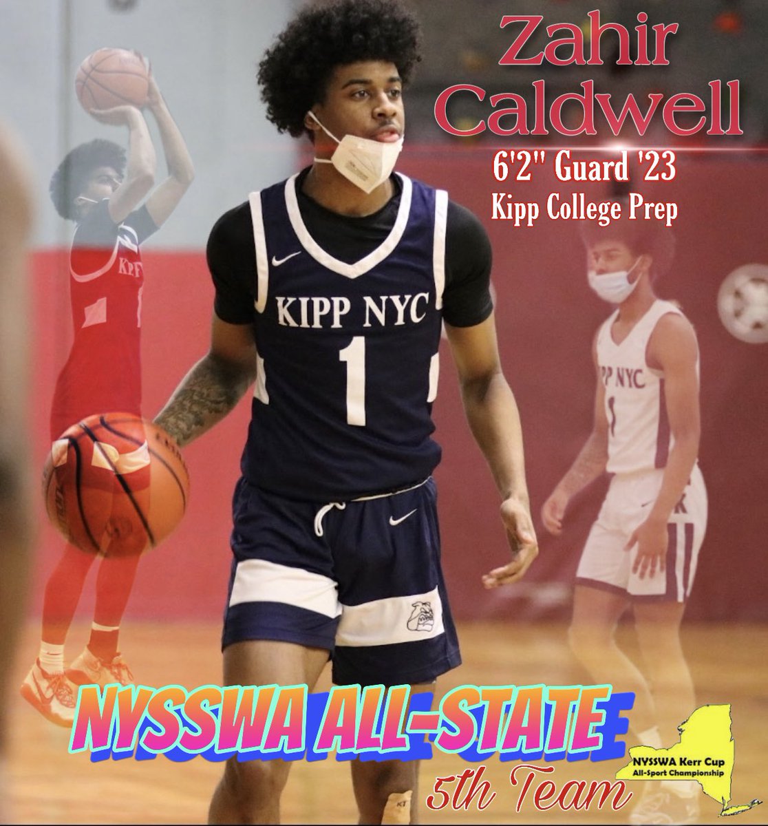 Congrats to unsigned Senior Zahir Caldwell for his selection to the <a href="/nysswa/">NYSSWA</a> ALL-STATE 5th team. <a href="/ZahirCaldwell/">Zahir Caldwell</a> was dominant all year averaging 19.5 ppg