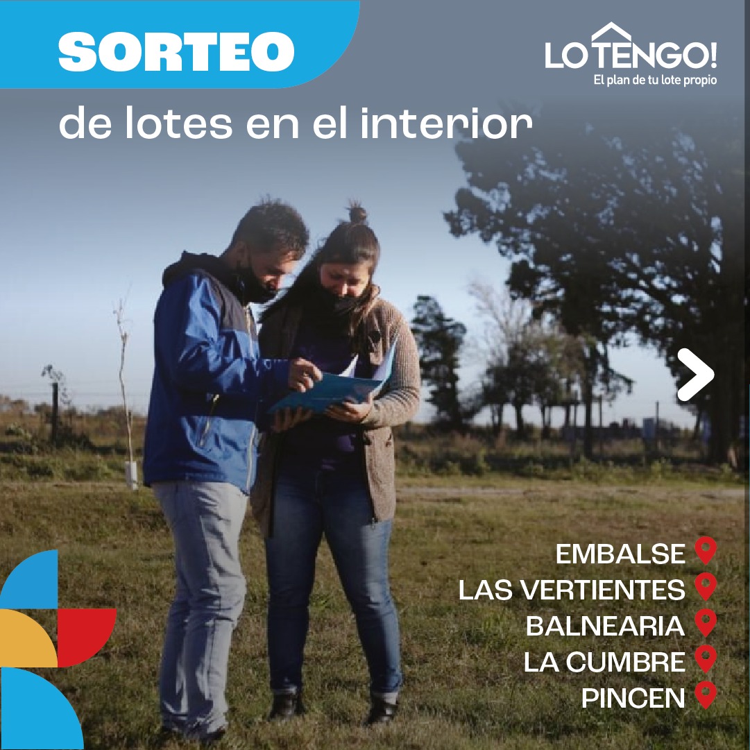 viviendacba's tweet photo. LoTengo Se encuentran abiertas las INSCRIPCIONES para PARTICIPAR DEL SORTEO DE LOTES en el INTERIOR provincial. A los fines de poder inscribirse en el Programa, los interesados deberán seguir los siguientes pasos:

Ingresar al sitio web https://t.co/ZXolZdCYGT https://t.co/ytyMUb0IbZ