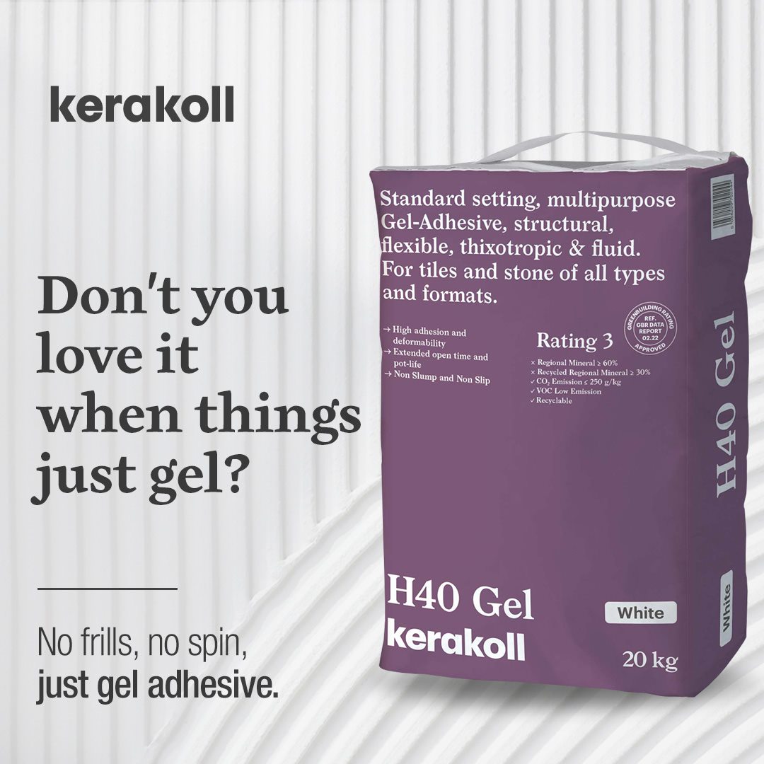 The 2022 Kerakoll – Tilemaster Convention has arrived, and so has our latest product. Offering durability, flexibility and workability, the H40 gel-adhesive provides superior performance where you need it. Find out more information here. bit.ly/3s0F8g2

#kerakoll