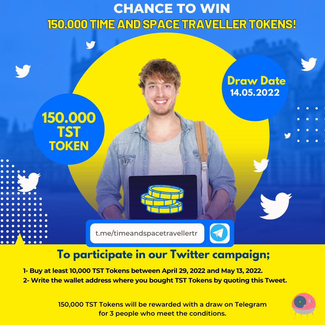 Chance to Win 150,000 Time and Space Traveler Tokens!

A draw will be held on 14.05.2022 among those who meet the conditions.

t.me/timeandspacetr…

#Crypto #BlockchainGaming #NFT #Binance