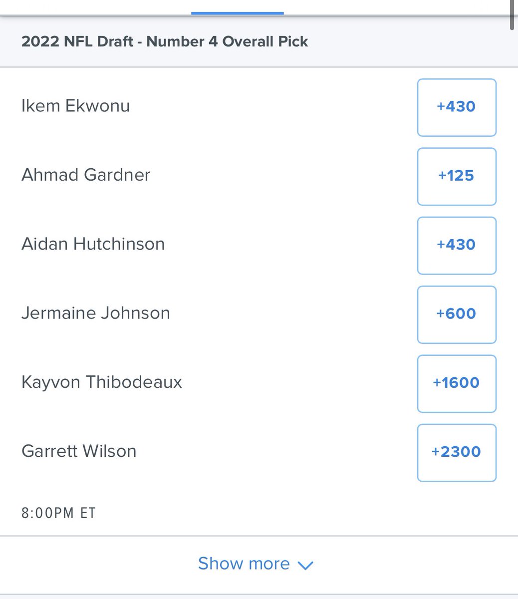 AlphaDogBets's tweet image. Sauce has moved to +125 from +350 over the last 10-15 minutes to the #TakeFlight at 4. 

#DraftWatch