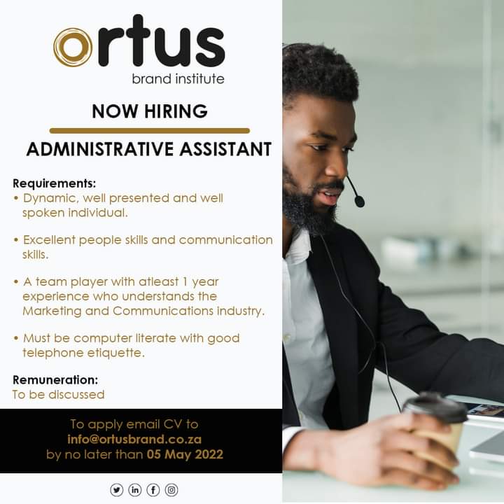 Beyond_Matric's tweet photo. We are hiring!
Email us at info@ortusbrand.co.za to apply and for more information.
#JobSeekersSA #beyondmatric https://t.co/PphX6qX7QA