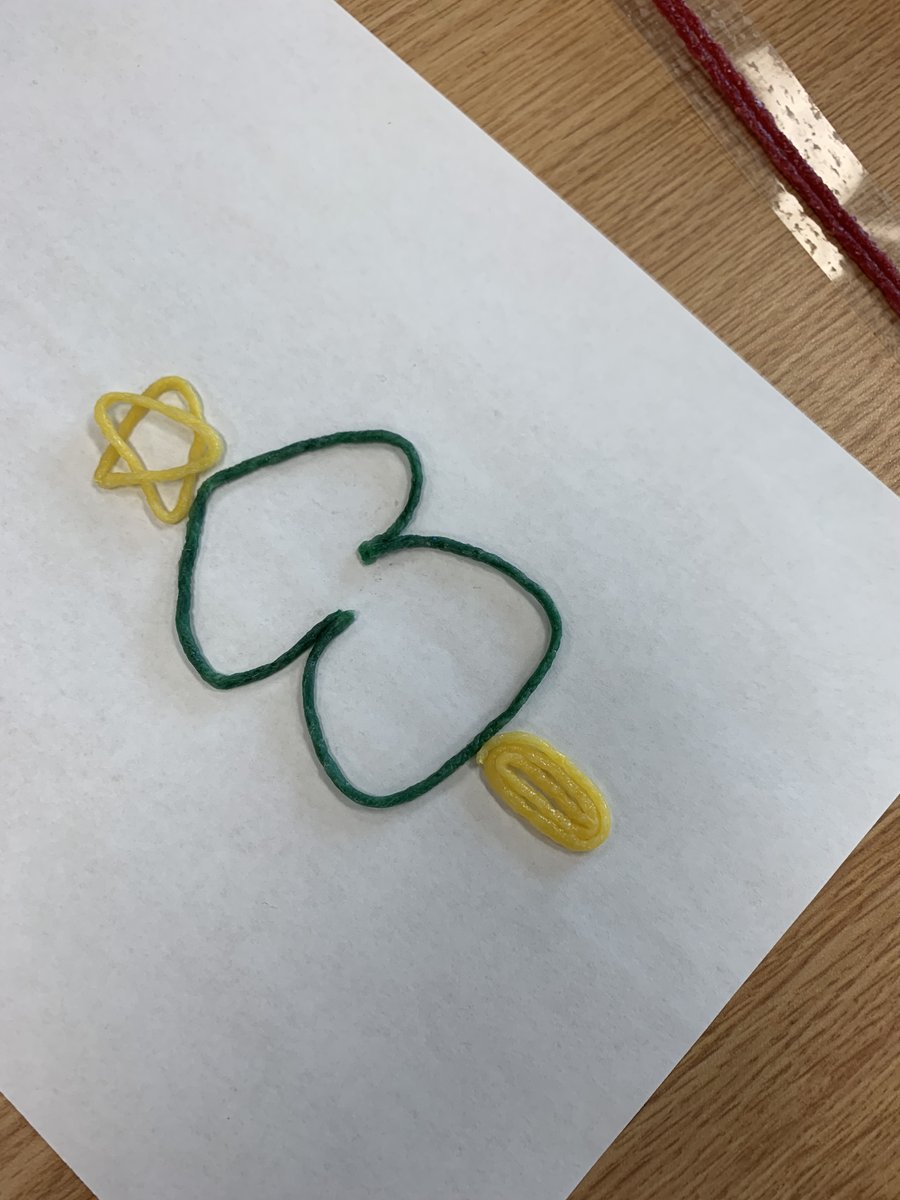 APonderLibrary's tweet image. Our 2nd graders are creating symbols of their favorite day with Wikki Stix.  Can you guess the day?