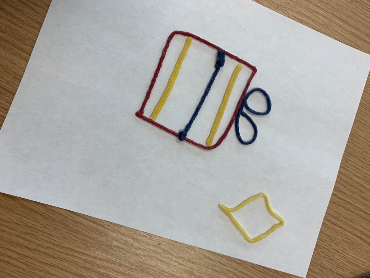 APonderLibrary's tweet image. Our 2nd graders are creating symbols of their favorite day with Wikki Stix.  Can you guess the day?